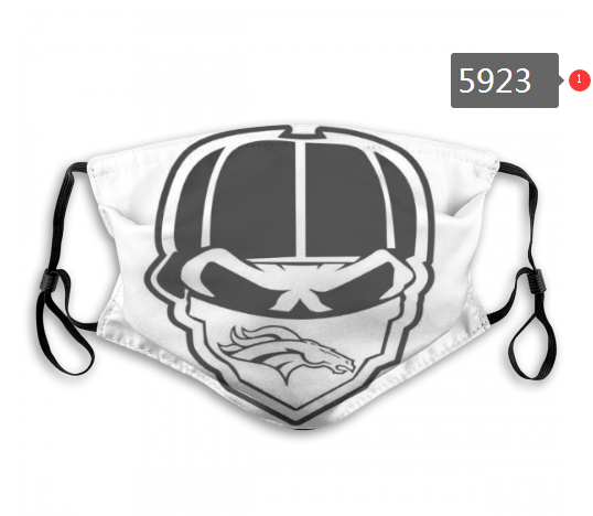 2020 NFL Denver Broncos #5 Dust mask with filter->nfl dust mask->Sports Accessory